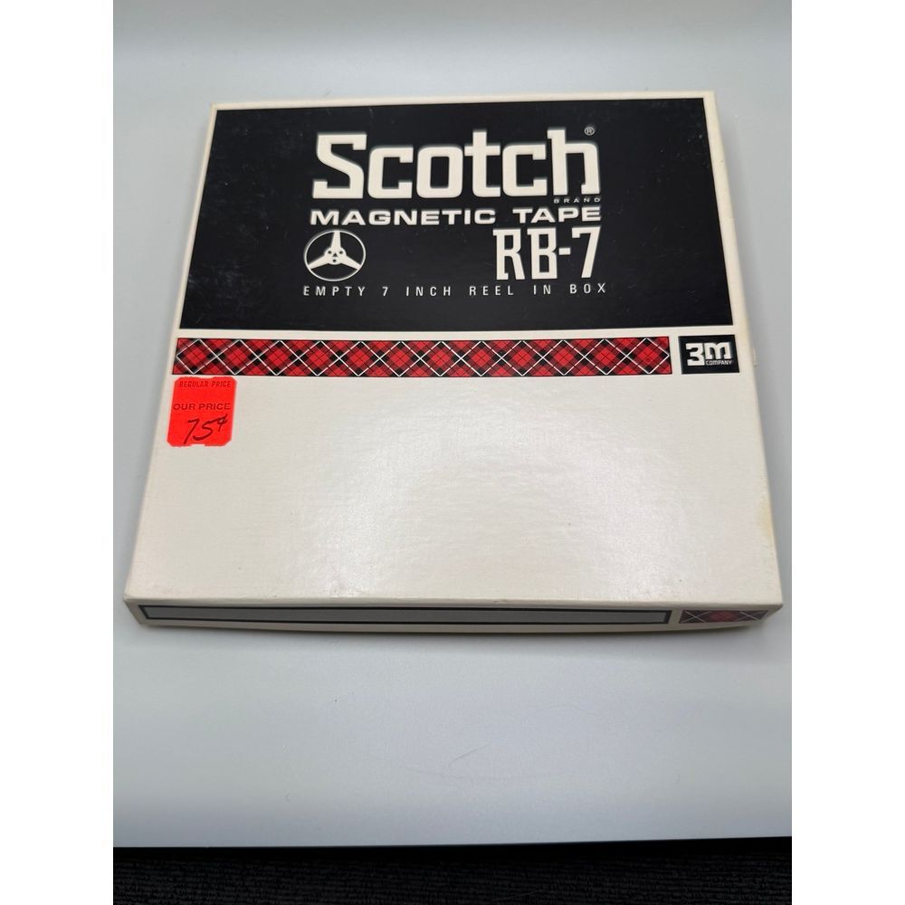 3M Scotch brand empty 7-inch reel‎ of magnetic tape, model RB-7,